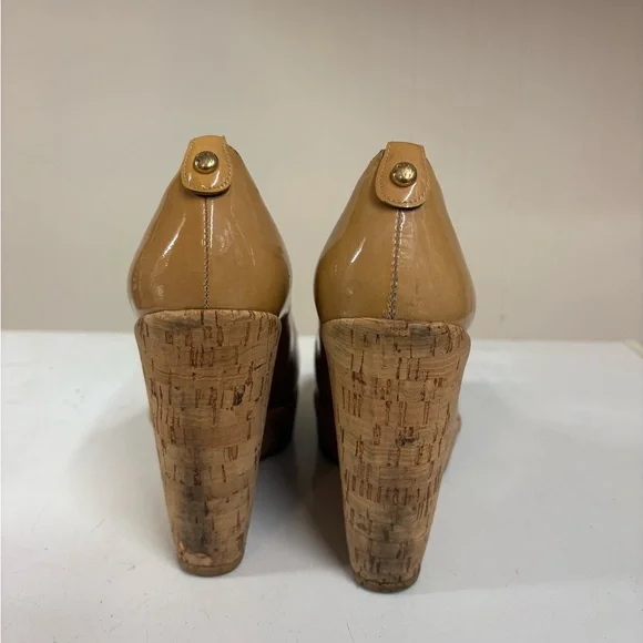 Stuart Weitzman Tan Platform Wedge -6.5 - Picture 4 of 5